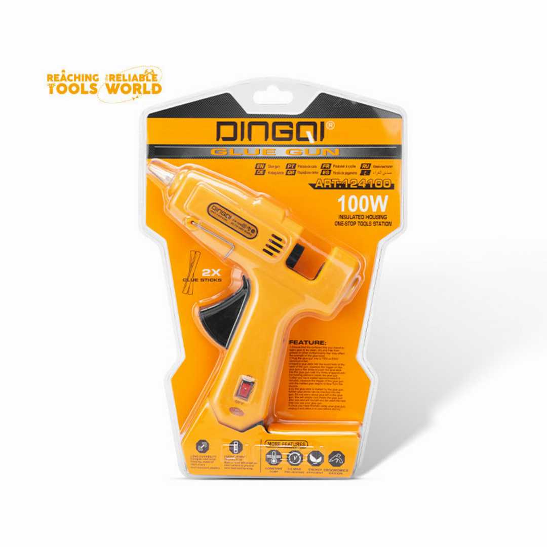 DINGQI Glue Gun, DingQi 124100, 100W Glue Gun, Hot Melt Glue Gun, Professional Glue Gun, Heavy Duty Glue Gun, Glue Gun Bangladesh, DIY Glue Gun, Craft Glue Gun, DINGQI Tools