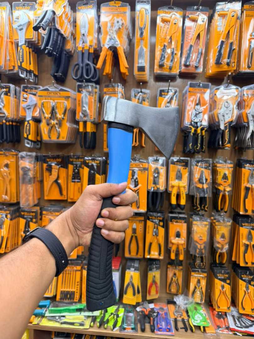 Reno, Hand Axe, Steel Axe, Wood Cutting, Camping Tool, Garden Tool, Farming Tool, Heavy Duty, 1kg Axe, 14 Inch Axe, Anti Slip Grip, Hardware Tools, Hand Tools, Hatchet Axe, Outdoor Equipment