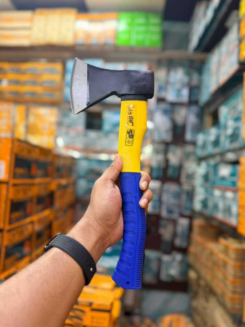 BIR, Cutting Axe, Axe, Hand Tools, Wood Cutting, Gardening Tools, Camping Equipment, Fiberglass Handle, Heavy Duty Tools, Construction Tools, Forestry Tools, 1KG Axe, 14 Inch Axe, Outdoor Tools.
