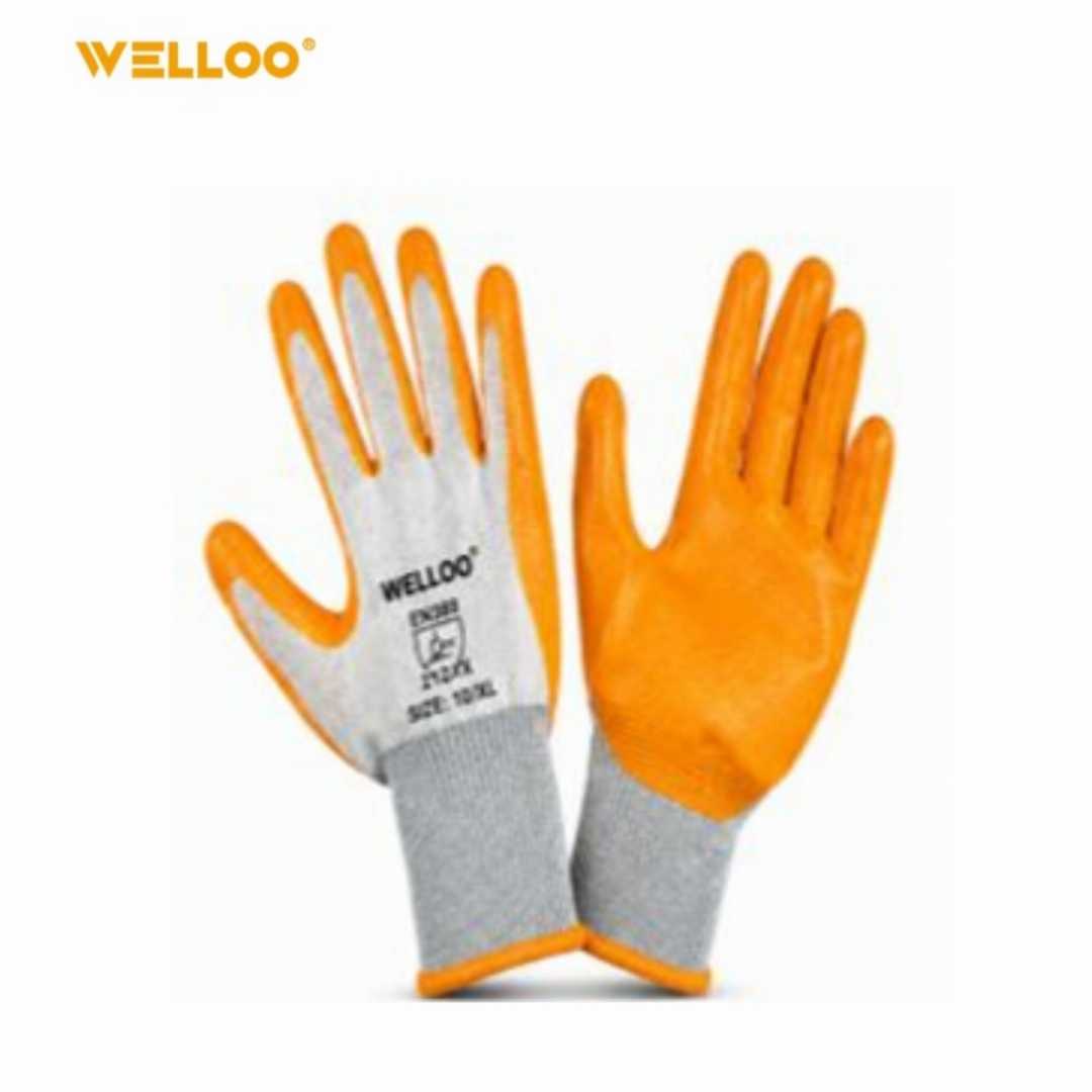 WELLOO WGS26010, WELLOO Safety Hand Gloves, Work Gloves Bangladesh, Industrial Safety Gloves, Anti Slip Work Gloves, Protective Hand Gloves, Mechanic Gloves, Construction Safety Gloves, Heavy Duty Work Gloves, Safety Gloves Price in Bangladesh