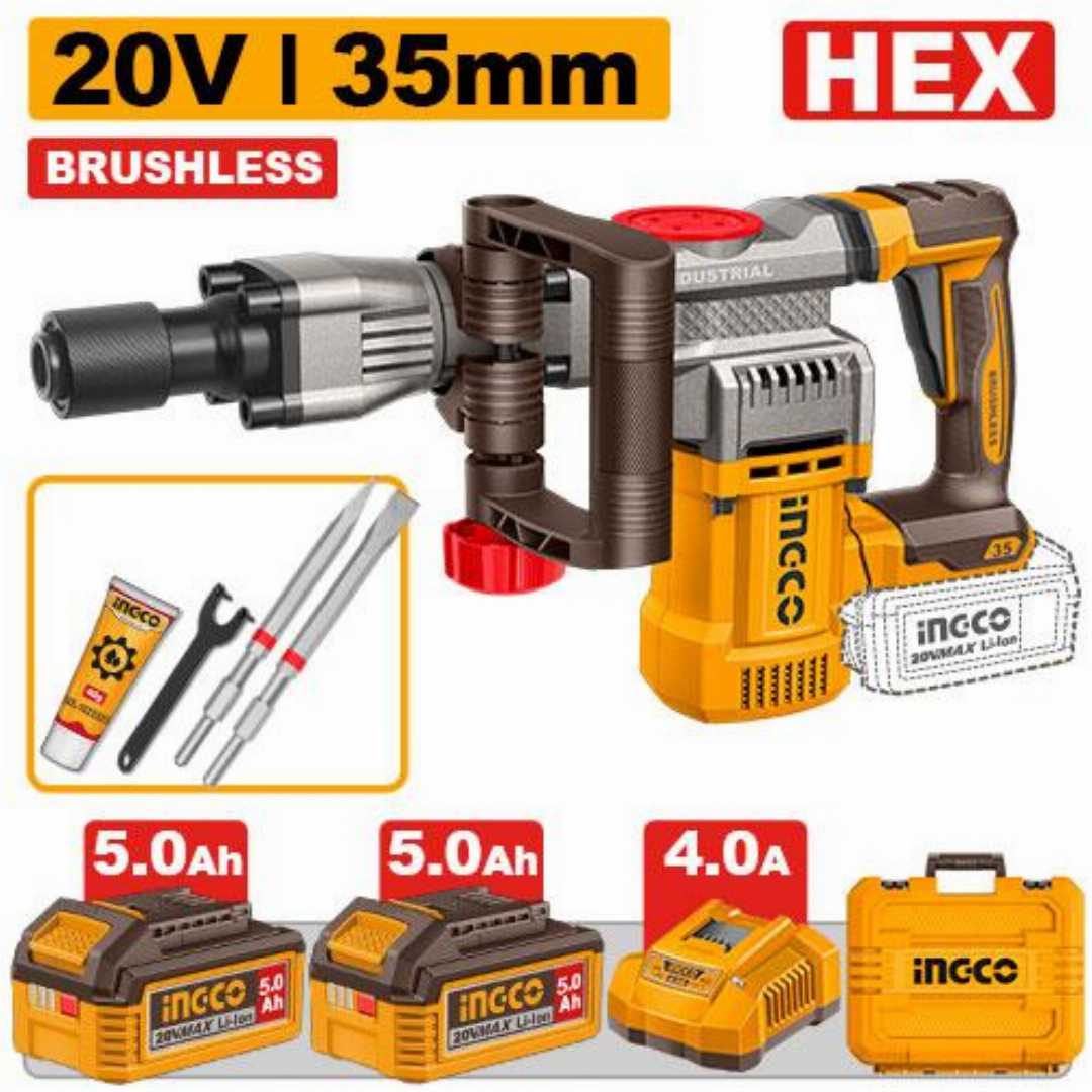INGCO,20V,Cordless,Demolition,Breaker-CDBLI203582