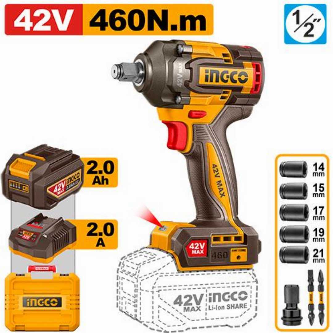INGCO,42V,Cordless,impact,wrench-CIWLI42461