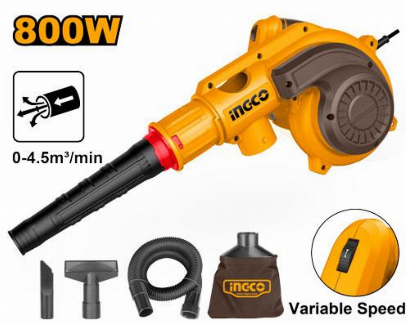 INGCO,800W,Aspirator,blower-AB8038