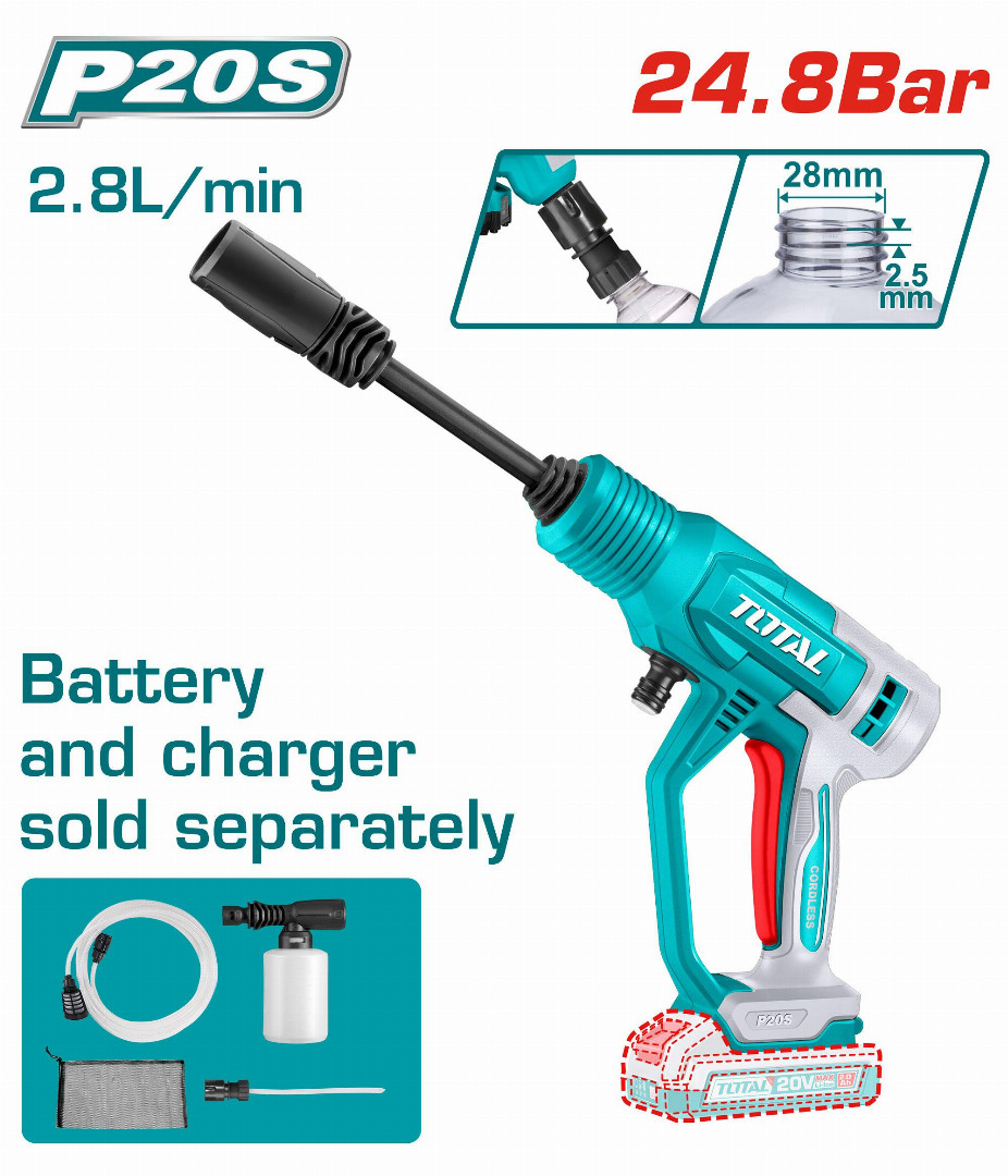 TOTAL,20V,Cordless,Pressure,Washer,Gun-TPWLI2036
