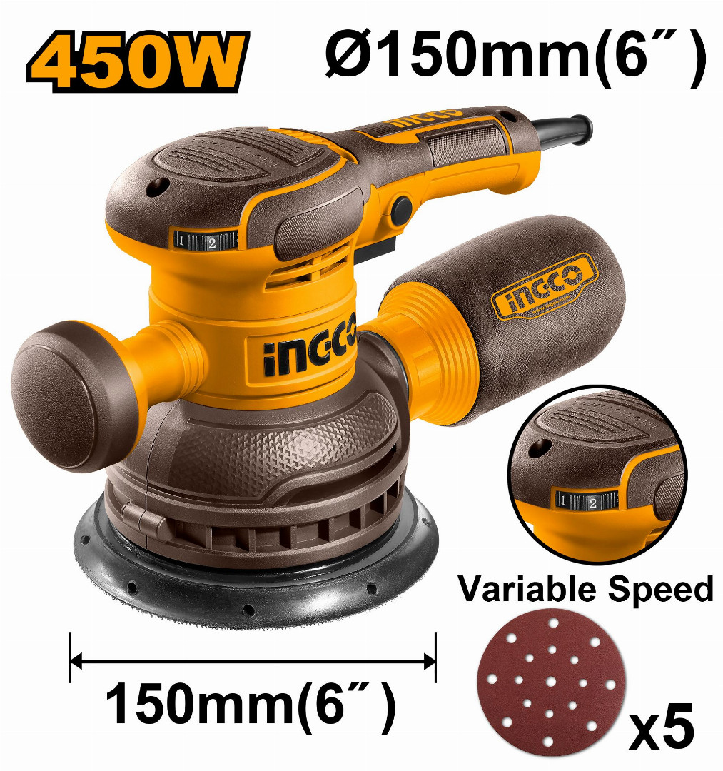 ingco,450W,Rotary,sander-RS4516