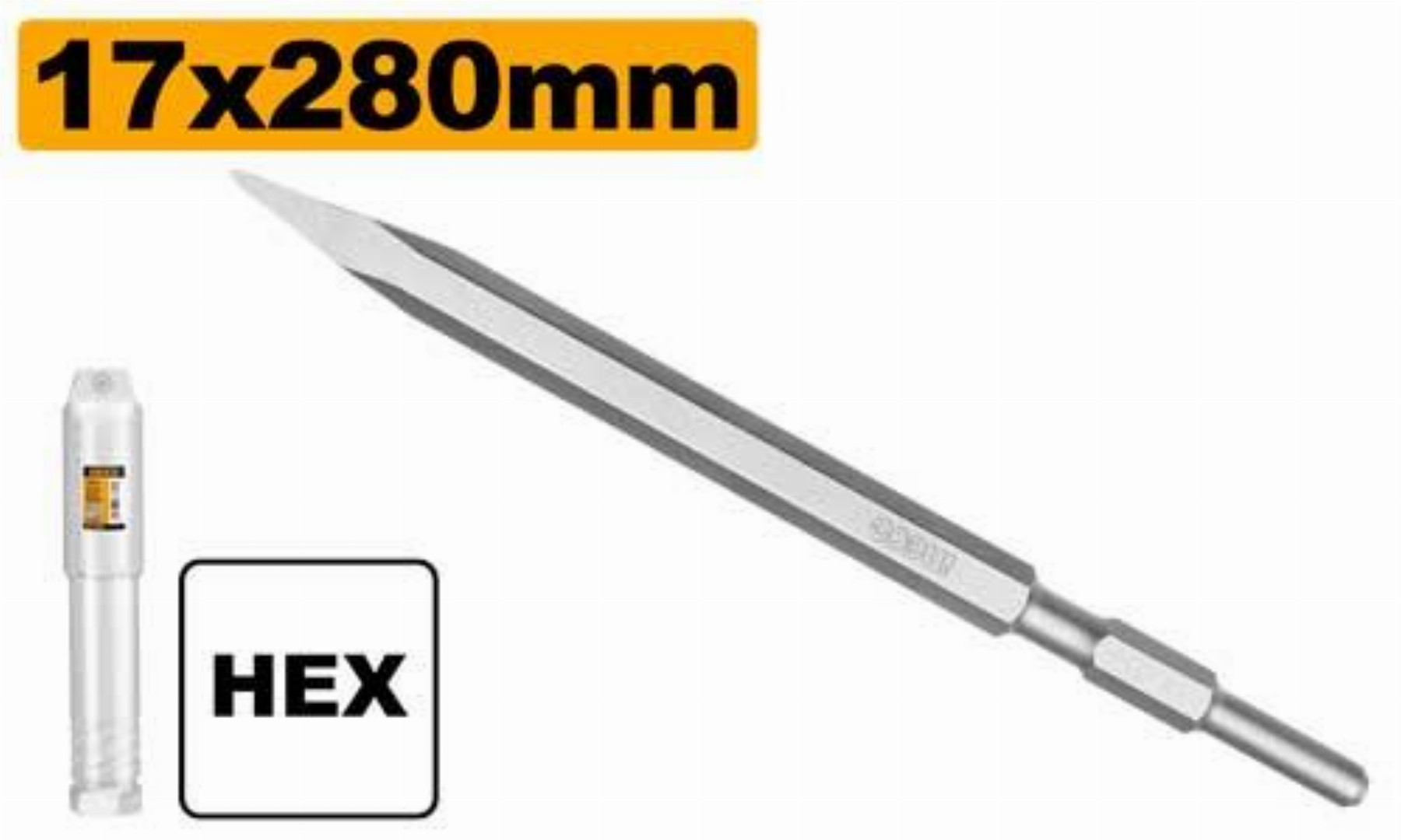 ingco,17x280mm,pointed,Hex,chise-DBC0512801