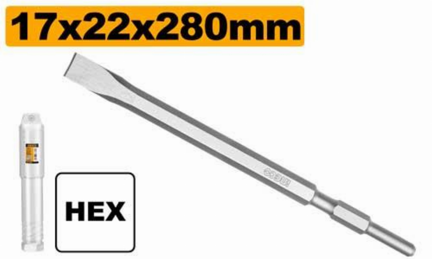 ingco,17x280x22mm,flat,Hex,chisel-DBC0522801