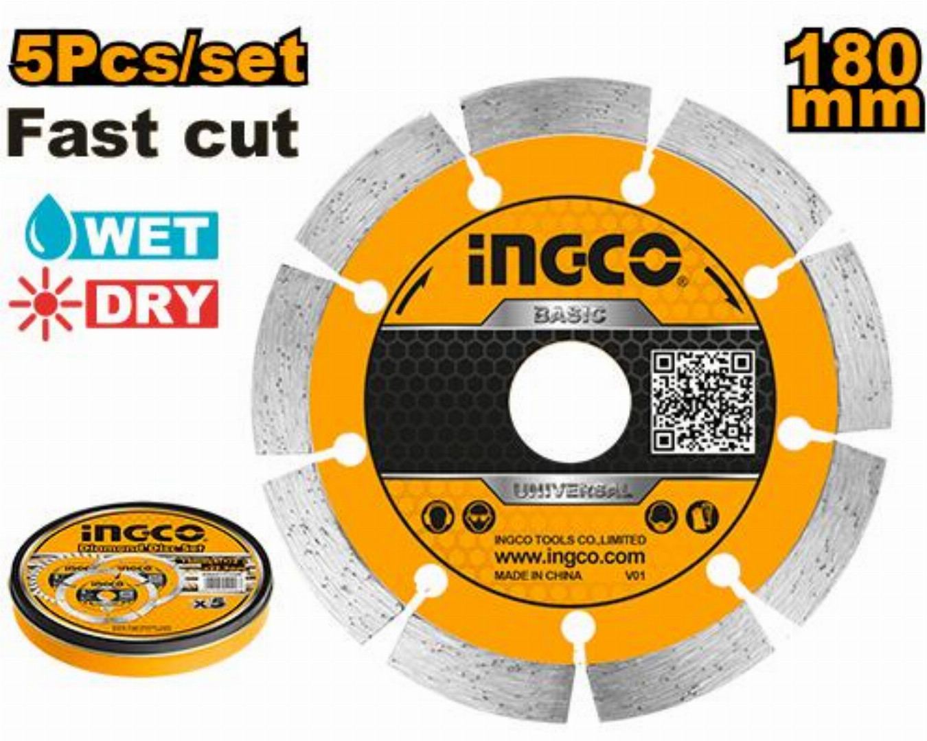 ingco,7inch,Diamond,disc,set-DMD011802M