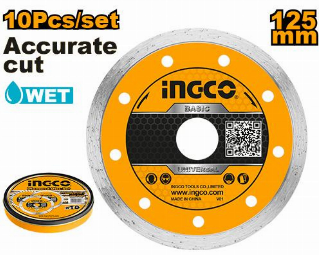 INGCO,5,inch,10pcs,Diamond,disc,set-DMD021252M